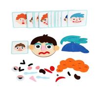 Huvqianu Jeu De Puzzle D'Association D'Expressions | Jeu Éducatif Amusant avec des Cartes Flash Émotionnelles | Jouet D'Activités Pédagogiques pour La Maternelle,pour Tout-Petits Préscolaires École à