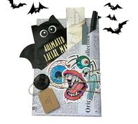 Huvqianu Le Rendez-Vous Aveugle avec Un Livre pour Halloween | Décorations De Livres Mystères | Motif Chauve-Souris Fantôme Cadeau Lecteurs Passionnés Ados & Adultes