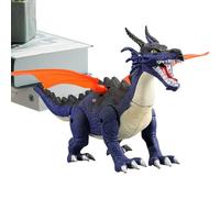Huvqianu Light Up Dinosaur, Electric Walking Toy, 11.81x4.13in Battery Operated Mist Spraying Dinosaurs, Realistic Sounds and Lights, Fun Educational Toys for Home, Kindergarten Play