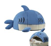 Huvqianu Lit pour chat en forme de requin, lit mignon pour chaton, chaud et doux, lit pour chat en forme de requin, lit confortable en forme de requin, lit confortable sur le thème de la mer pour