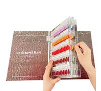 Huvqianu Livre magnétique pour ongles - Organiseur de couleur d'ongles | Accessoires de manucure avec embouts magnétiques pour un aperçu facile d'un échantillon de salon de beauté pour femmes