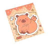 Huvqianu Lot de 30 feuilles de notes autocollantes Capybara mignonnes pour bureau, mur, sac à dos, travail, adultes, filles, fête, anniversaire, Pâques, remise de diplôme