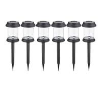 Huvqianu Lumière Solaire Extérieur pour Jardin - Éclairage Solaire Extérieur pour Allée | Lot de 6 Piquets LED Déco pour Chemin Pelouse Cour Jardin Terrasse Arrière-Cour