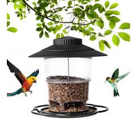 Huvqianu Mangeoire à oiseaux pour l'extérieur, décoration de cour résistante aux intempéries et étanche, mangeoire de grande capacité et conviviale pour moineaux, oiseaux bleus
