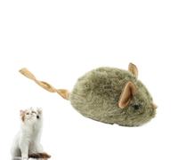 Huvqianu Mice Cat Toys, Interactive Kitten Toy Fun Playtime, 5.51x1.77in Squeak Mice Chewing Plush for Realistic Engagement, Ideal Indoor Cats, Perfect on Keeping Pets Entertained Actively