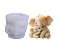 Huvqianu Moule Éléphant Maman et Bébé, Décoration 3D en Silicone Mignonne pour Maman et Enfant, Moule à couler d'animaux, pour Thanksgiving, fêtes, Maison, Chambre, Bureau, Appartement
