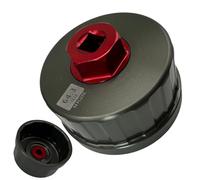 Huvqianu Oil Filter Wrench, Anti-Slip Socket, 2.53 Inches Compact Aluminum Alloy, Removal Tool Kit for Rv, Motorcycle, Automotive, Car, Mechanic Engine Use, Solution on the Go, Black