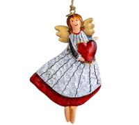 Huvqianu Ornements d'ange rétro, Ornements d'arbre de Noël en Forme de Petit Ange | Artisanat d'ange de Vacances en métal | Ange en Robes délicates, Ornements rétro pour décor de fêtes de noël