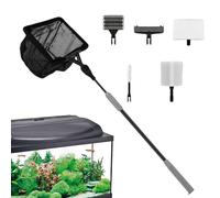 Huvqianu Outils de Nettoyage d'Aquarium | Ensemble d'Entretien 6-en-1 avec Brosses pour Aquarium | Nettoyeur Multifonction pour Bac à Poissons - Pour Usage Intérieur Maison Eau Douce Eau Salée