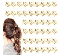 Huvqianu Pinces À Cheveux Étoile, 50 Pièces Barrette Métallique Antidérapante Mode, Clips Cheveux Mignons 3 cm, Pour Un Usage Fête Festival Concert Bal Rencontre Voyage