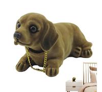 Huvqianu Poupées pour Voiture, Tableau de Bord de Voiture - Figurines de Chien en résine à tête secouée pour Tableau de Bord | Ornement de Bureau créatif Mignon, décor de de de