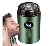 Huvqianu Rasoir Électrique Portable | Tondeuse Barbe avec Affichage Digital | Rasoir Corporel Imperméable pour Poitrail Aissette Jambe Quotidien Homme Cadeau Mari Voyage Maison