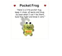 Huvqianu Resin Animal Pocket Hug, Emotional Support Pocket Hug, Set of 6 Inspirational Greeting Cards, Thoughtful Keepsake, Encouragement Tokens for Women, Men, Friends, 2.95x1.97 inches