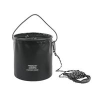 Huvqianu Seau de pêche - Réservoir d'eau de 4 L avec cordon de serrage, support de matériel de pêche durable, récipient portable multi-usage, équipement pour barbecue, bateau, kayak, plage, camping en