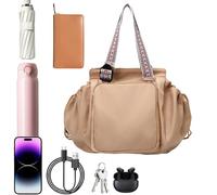 Huvqianu Student Travel Bag, Travel Organizer Duffel, Women’s Large Capacity Duffel, Women Daypack with Compartments, Multi-Compartment Yoga Duffels Bag, Size 12.61x13.79x9.06 in