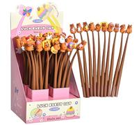 Huvqianu Stylos pour Filles - 48 Stylos à Bascule Dessin Animé Capybara - Pointe 0.5 mm pour Études Scolaire Université Maison Travail Filles Garçons