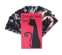 Huvqianu Tarot en papier anglais, 78 feuilles de cartes sur le thème des chats, jeu de divination spirituel, design convivial, guide complet en anglais, idéal pour l'école, le camping, les jeux en