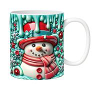 Huvqianu Tasses à café d'hiver en céramique avec poignée pour vacances, thé, chocolat, cuisine, vacances, anniversaire, 350 ml