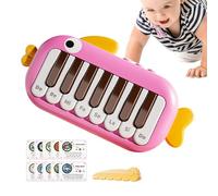 Huvqianu Travel Piano - Portable Music Instrument for Trip,Portable Piano for Kids, Music Educational Instrument Toy, Pocket Piano for Girls and Boys Aged 6+ Months