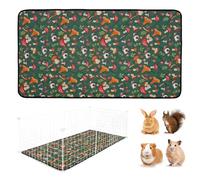 Huvqianu Washable Bunny Mat, Small Animal Bedding, 11.81x11.81in Reusable Urine Pad, Soft Comfortable Fabric, Authentic Waterproof Layer for Indoor Outdoor Yard Garden Travel Playpen Home