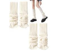 HUVZOR 1 Paires Jambiere Femme, Tricotées Guetre Femme, Guêtrespour Hommes et Filles, Y2K Leg Warmers pour Gothic Lolita Bottes, Accessoires de Patinage Ballet Yoga