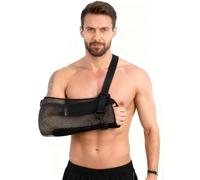 HUVZOR 1 pièce Écharpe de Bras,Maintien du Bras,Sangle de Soutien de Bras pour Poignet Cassé, Coude, Epaule Disloquée(Noir:avec plateau)