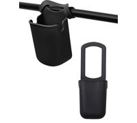 HUVZOR 1 x porte-gobelet pour poussette, porte-boisson pour vélo, porte-bouteille universel, porte-gobelet en silicone pour vélo, housse pour bouteille d'eau, tapis roulant (noir)