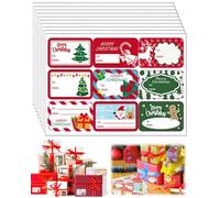HUVZOR 10 feuilles Etiquette Cadeau Noel, Autocollant Noel Étiquettes Cadeaux pour Étiquetage, Autocollantes Nominatifs Motif Animaux pour Enfants, Autocollants Sticker Adhésives pour Bouteilles