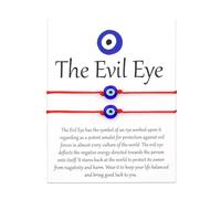 HUVZOR 2 pièces bracelets protection contre le mauvais œil faits à la main,Bracelets Protection contre le Mauvais Œil Faits à la Main, Oeil Turc Turc Porte Bonheur Bijoux pour Femmes Filles(rouge01)