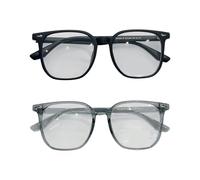 HUVZOR 2 Pièces Lunettes Anti Lumière Bleue Lunette Gaming d'Ordinateur Monture TR90 Ultra Légère Lunette Transparent Anti Fatigue Anti-rayonnement Stylé pour Homme Femme Écran(Sans ordonnance)