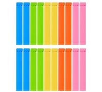 HUVZOR 20 Pièces Pince Sachet Alimentaire Attaches pour Sacs, Clips de Conservation Réutilisables, 11 cm Pince pour Emballer les Friandises et Snacks en Plusieurs Couleurs