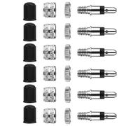 HUVZOR 24PCS Presta Valve Cores Set with Valve Tool and Adapters, Dunlop Bike Valve Replacement Kit with Seals and Caps for City Trekking Bicycle Tire Repair