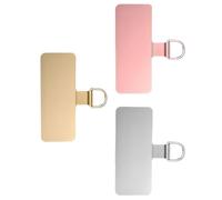 HUVZOR 3 pièces Patch d'attache de Téléphone, Universel Métal Languette d'attache de Téléphone, pad de sécurité pour téléphone portable avec anneau en métal, sans colle,pour téléphone