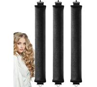 HUVZOR 3PCS Bigoudis Cheveux,Boucle Sans Chaleur,Rouleau Cheveux,Fer à Friser Sans Chaleur Pour Tous Types de Cheveux,Pour Grandes Boucles Outils de Coiffure Bricolage, Noir