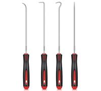 HUVZOR 4 Pcs Jeu de Crochets et Tournevis Mécanique de Précision, Crochets Longue Portée, Outil à Dégarnir l'Habillage de Porte Extracteur Joint Injecteur, Crochet de Joint Torique