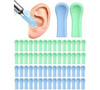 HUVZOR 60Pcs Embouts de cuillère auriculaire, cuillères Auriculaires en Silicone, Remplacement de Cuillère D'oreille en Silicone,Endoscope D'élimination du Cérumen pour Adolescents et Adultes