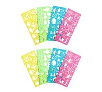 HUVZOR 8 Pièces Pochoir de Animal Dessin,Pochoirs de Peinture en Plastique en Couleur pour Enfants,Réutilisable Pochoirs de Journal pour Artisanant DIY Cartes Scrapbooking(Coloré)