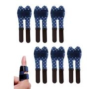 HUVZOR Attelle Doigt - 6 PCS Attelle Pouce Respirante Réglable pour Doigt à Ressaut Arthrite Fracture Majeur Petit Annulaire Orthèses de Doigt