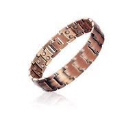 HUVZOR bracelet magnétique,Cuivre avec Aimants de Bracelets Aimanté en Cuivres Massif Bague en Cuivres Anneau en Cuivre pour Femme Bracelet(bronze)