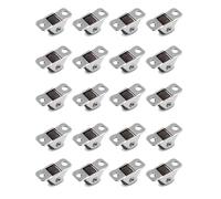 HUVZOR Lot de 20 PCS Mini Roulettes de Rail pour Meubles en TPR- Roulettes Fixe avec Plaque Acier,Silencieuses & Sans Traces(Ø1.2cm)-Idéal Tiroirs,Tables,Caisses Outils