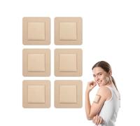 HUVZOR Lot de 6 pansements en mousse avec bordure adhésive en silicone 5 x 5 cm, respirants et doux pour la peau, pansements imperméable pour coupures et écorchures pour soin des plaies