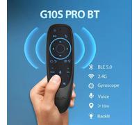 HUWB-G10S télécommande vocale universelle 2.4G sans fil rétro-éclairé IR apprentissage avec Gyroscope Air Mouse contrôle pour Android TV PC-G10S PRO BT