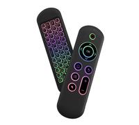 HUWB-M5 2.4G & BT5.2 télécommande 7 couleurs rétro-éclairé sans fil Air Mouse clavier Android TV Box pour Android Windows Mac Os LinuxEnglish keyboard