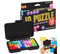 Huweko IQ Puzzler Pro,IQs Games,IQ Fit Casse tetê,120 Défis en 2D et 3D,Smartgames Iqes,Jêu Casse Tête,IQs Puzzle Pro,Jêu de Voyage Compact,Jeux de Logique 3D pour la Détente et la Décompression