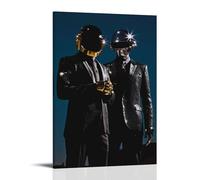 HUWERYW Poster Daft Punk sur toile - Décoration murale pour chambre à coucher - 30 x 45 cm - Style cadre