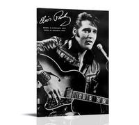 HUWERYW Poster d'Elvis Presley sur toile - Décoration murale pour chambre à coucher - 30 x 45 cm - Style cadre