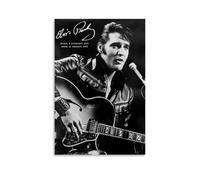HUWERYW Poster Elvis Presley sur toile - Décoration murale pour chambre à coucher - 50 x 75 cm - Style sans cadre