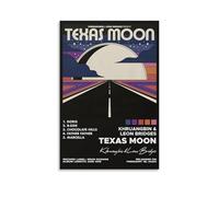 HUWERYW Poster sur toile Texas Moon par Khruangbin & Leon Bridges - Décoration murale pour chambre à coucher - 30 x 45 cm - Sans cadre