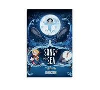 HUWERYWHUY Impression sur toile Song of The Sea1, impression sur toile, impression d'art moderne, peinture pour salon, 50 x 75 cm, style sans cadre