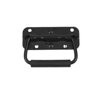 HUWOYG 2 poignées à ressort en fer noir for bagages, pliables, anneau mobile for boîte outils, armoire for équipement industriel, 3 tailles Pour Les Boîtes à Outils(100mm)